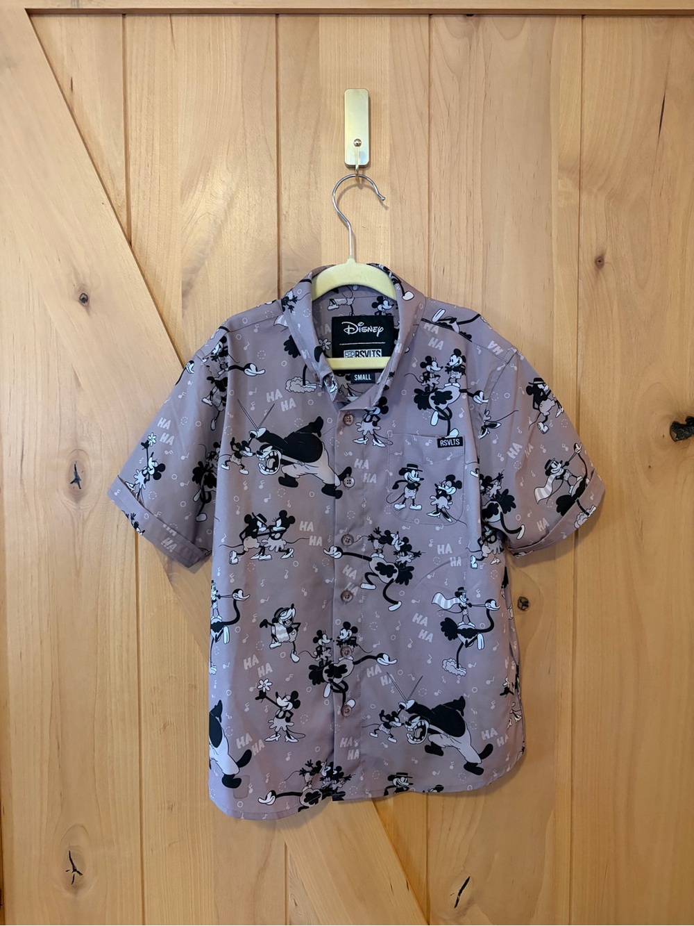 RSVLTS Disney100 Mickey Saves The Day Kunuflex Short Sleeve Shirt Youth Small